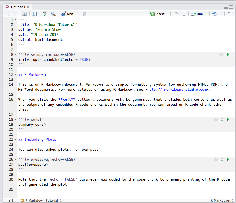 table in r markdown